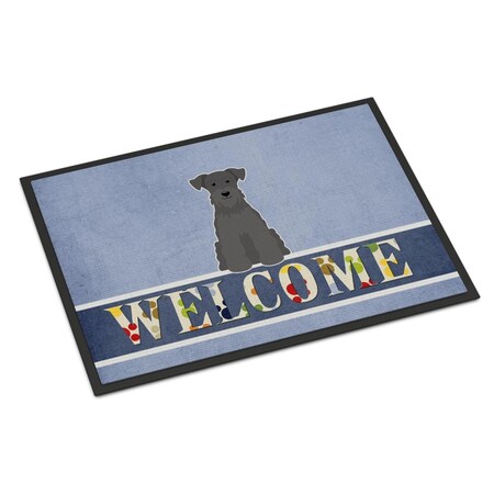 Carolines Treasures 18 x 27 in. Miniature Schanuzer Black Welcome Indoor or Outdoor Mat BB5632MAT